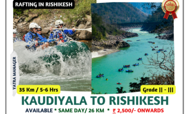 Contact us for River Rafting With Yatra manager From Kaudiyala to Rishikesh 35 km